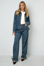 Tie - Up Jacket — Beige / DenimLovirea