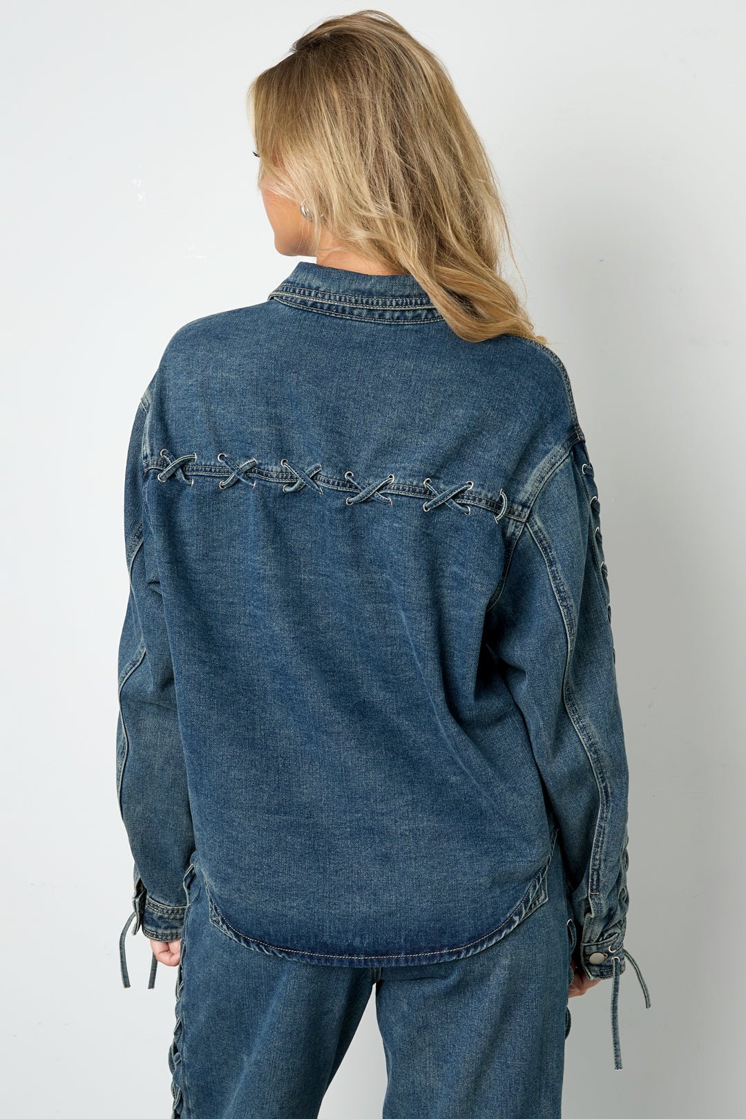 Tie - Up Jacket — Beige / DenimLovirea