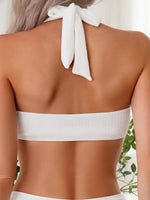 Witte halterbikini met hartmotief Lovirea