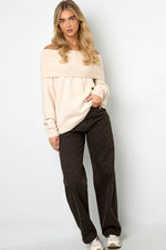 Woven Cotton Women's Straight Leg Pants Leopard Print Fall/WinterClothes/Women's denim/Denim pantsLovirea