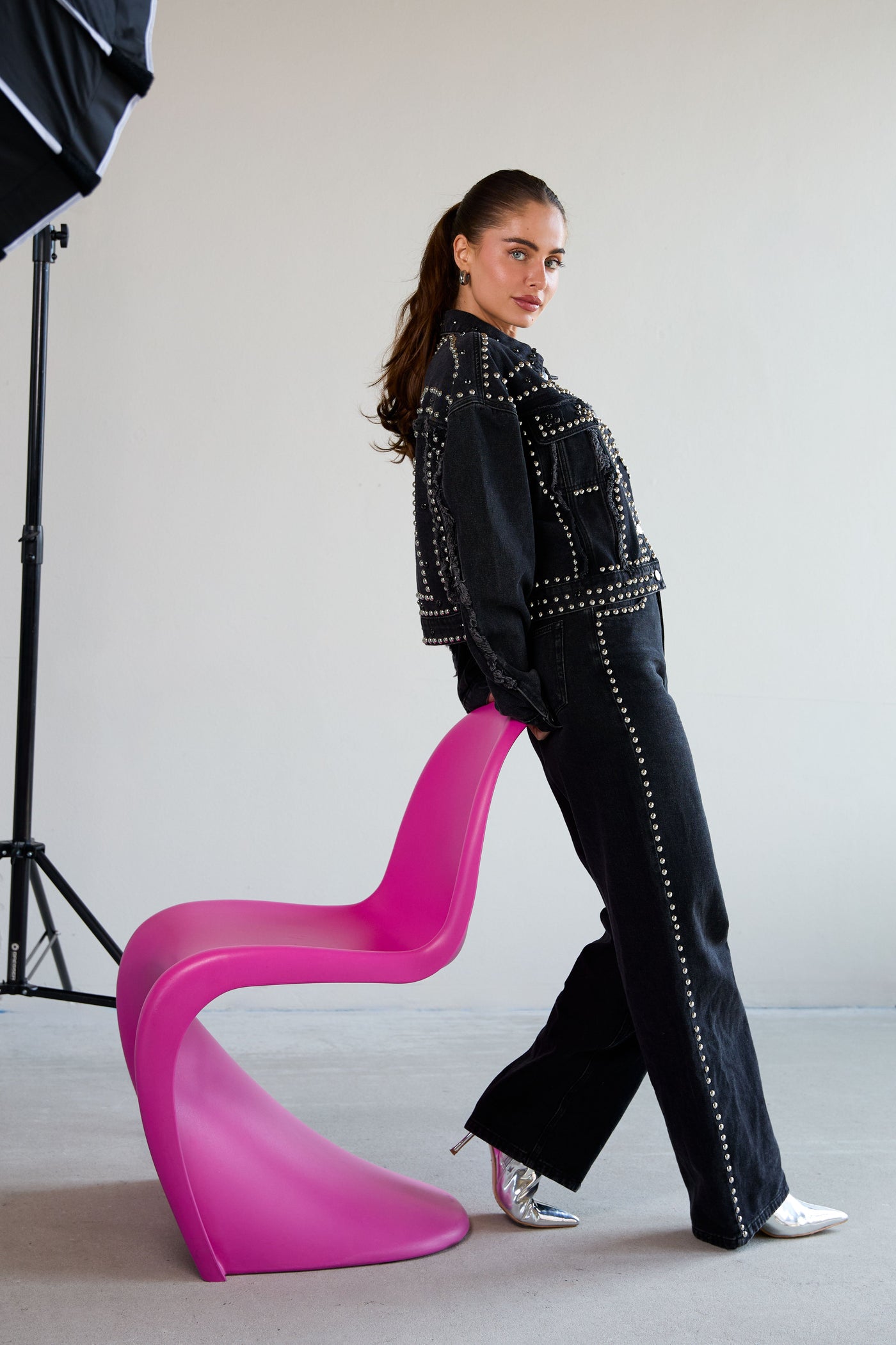 Woven Cotton Women's Straight Leg Pants Street Solid ColorClothes/Women's denim/Denim pantsLovirea