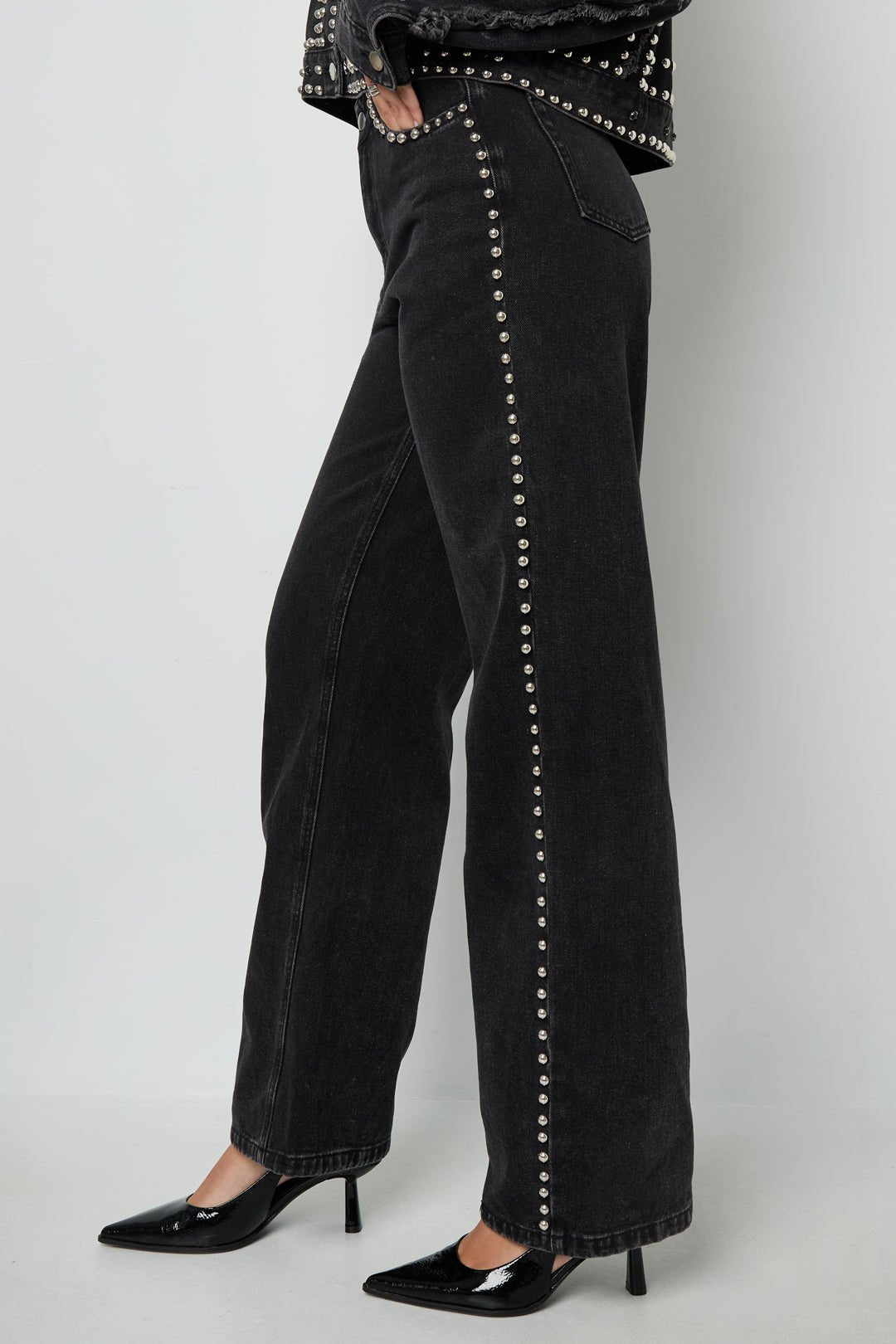 Woven Cotton Women's Straight Leg Pants Street Solid ColorClothes/Women's denim/Denim pantsLovirea