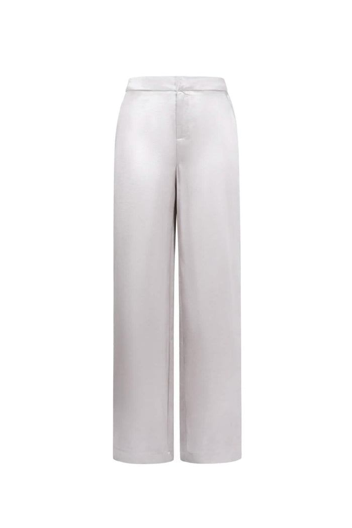 Woven Polyester Fiber Women's Straight Pants Casual Solid Color Fall/Winter